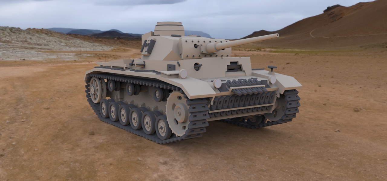 三号坦克坦克 战车 kpfw 3 ausf solidedge stp